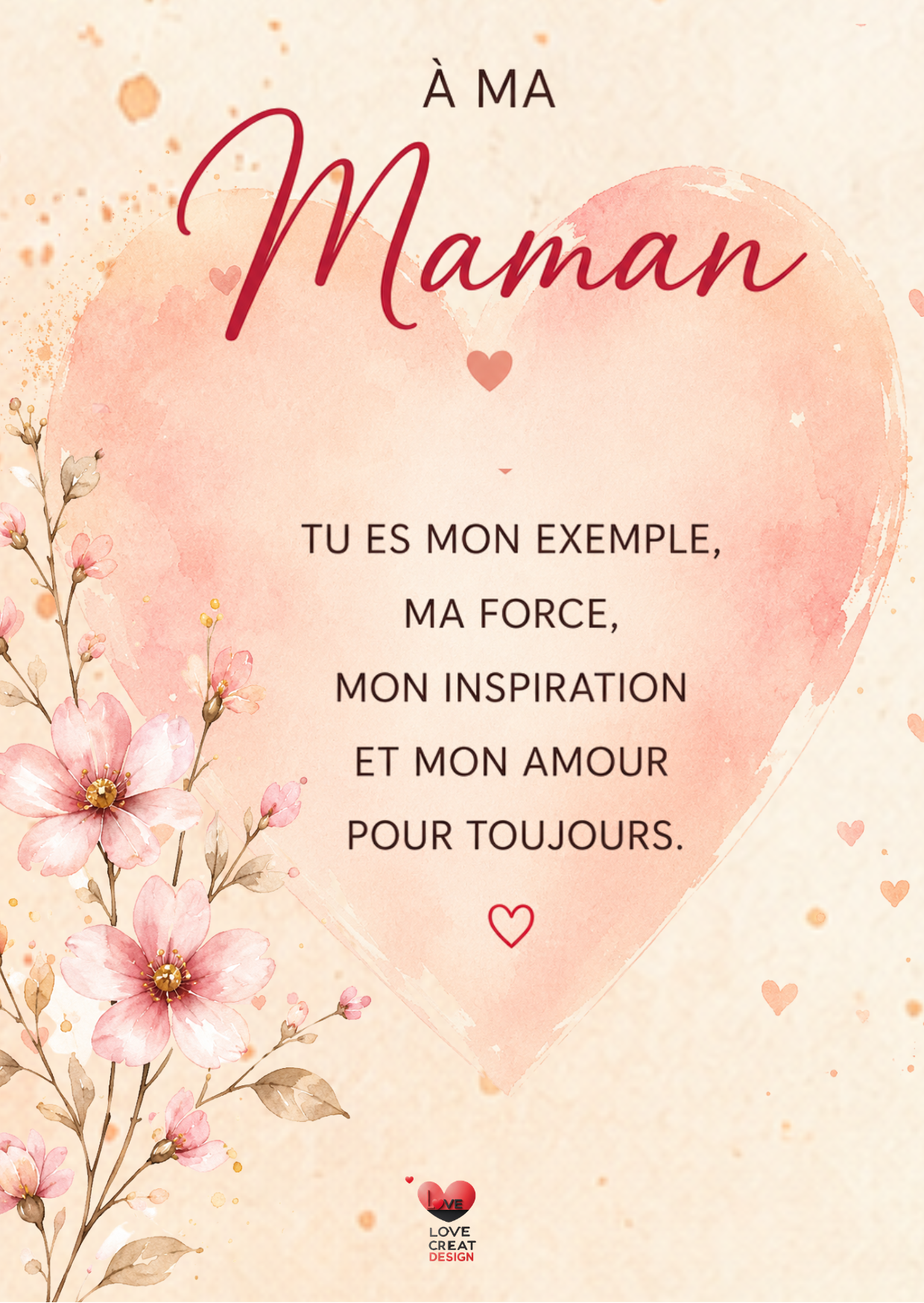 Carte Maman — Tu es mon exemple