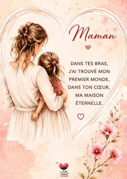 Carte Maman — Dans tes bras