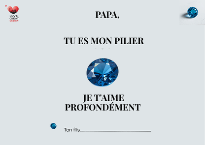 Carte "Tu es mon pilier" — De ton fils à son papa