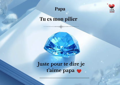 Carte "Tu es mon pilier" — Pour papa, de son enfant