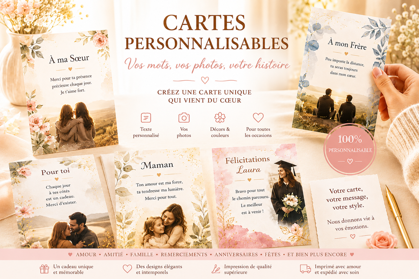 Carte Personnalisée — Vos Propres Mots