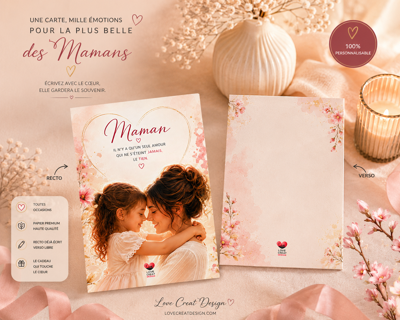 Carte Maman — Il n’y a qu’un seul amour qui ne s’éteint jamais