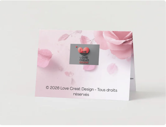 Carte Anniversaire Maman "L'Amour Infini" Love Creat Design