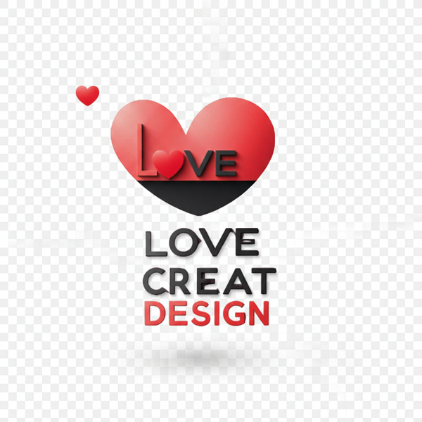 Logo Love Creat Design fond transparent