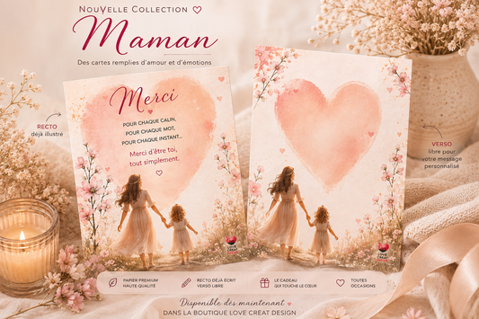 Carte Maman — Merci | Love Creat Design
