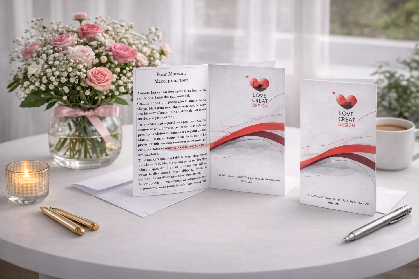 Carte Pour Maman "Merci pour tout" - Message de Gratitude Premium | Love Creat Design